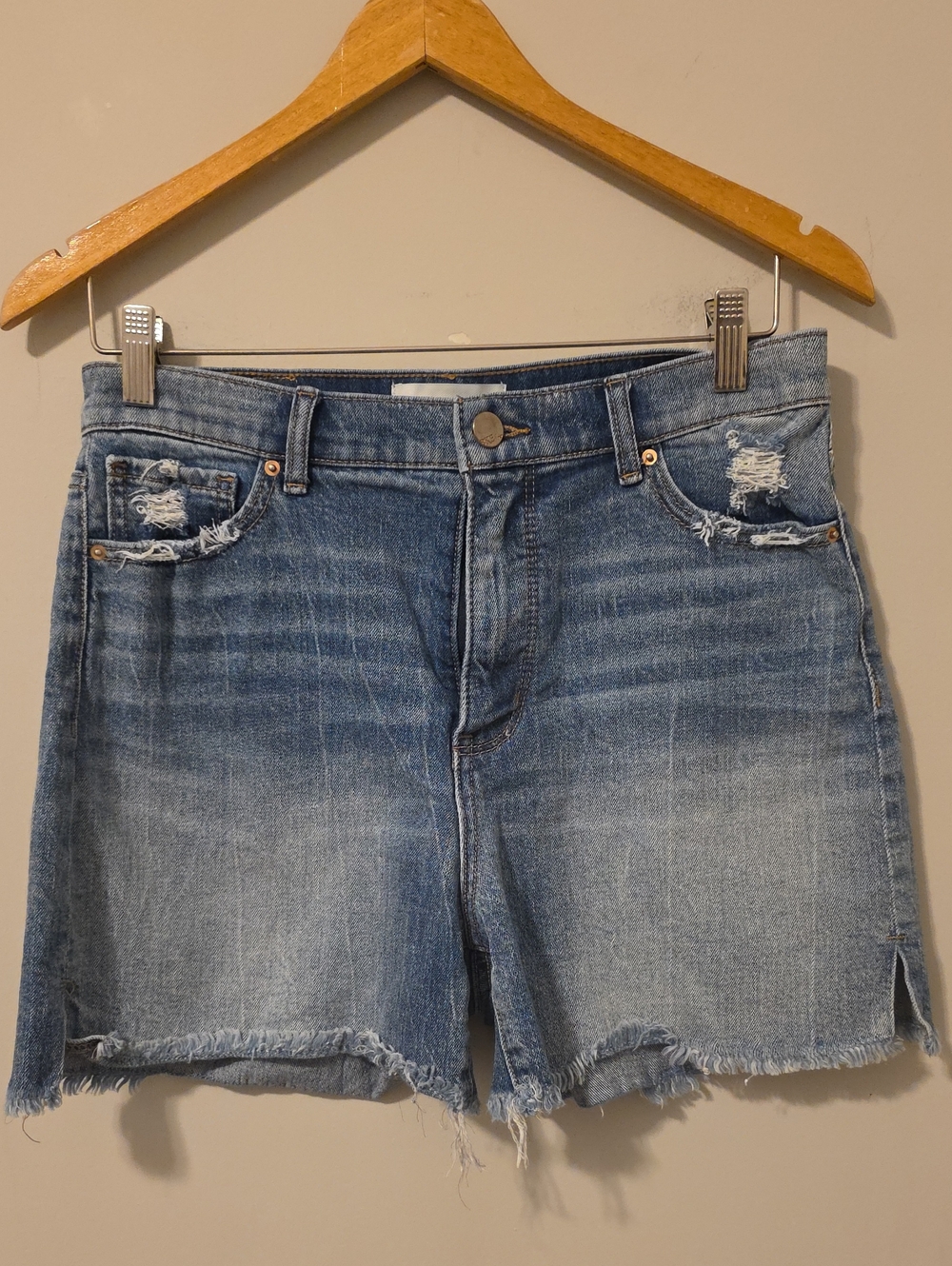 BKE Parker High Rise Distressed Denim Shorts